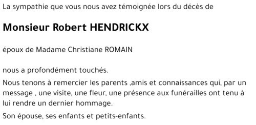 Robert HENDRICKX