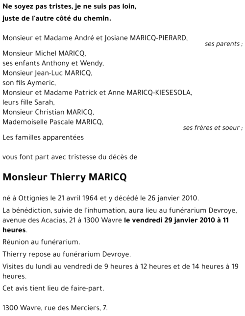 Thierry MARICQ