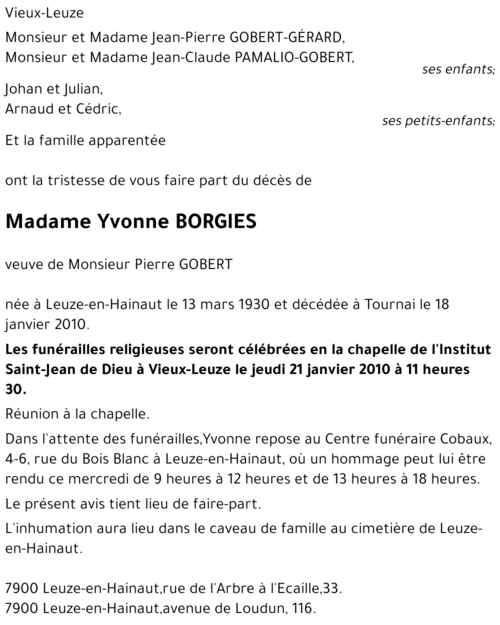 Yvonne Borgies