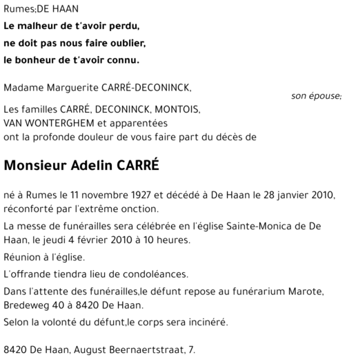 Adelin CARRé