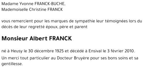 Albert FRANCK