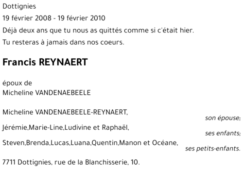 Francis REYNAERT