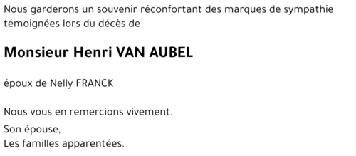 Henri VAN AUBEL