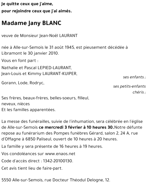 Jany BLANC