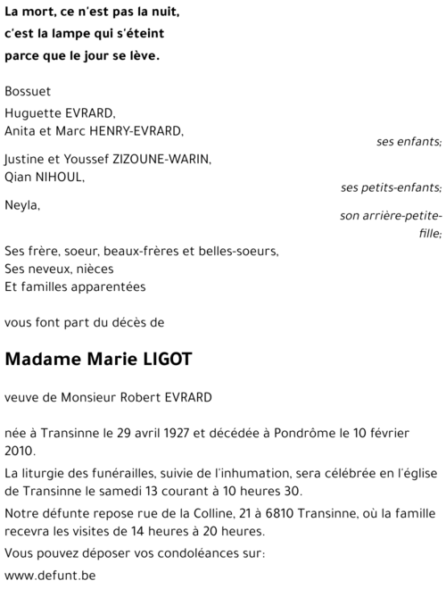Marie LIGOT