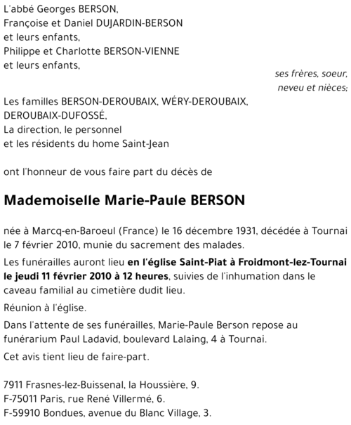 Marie-Paule BERSON
