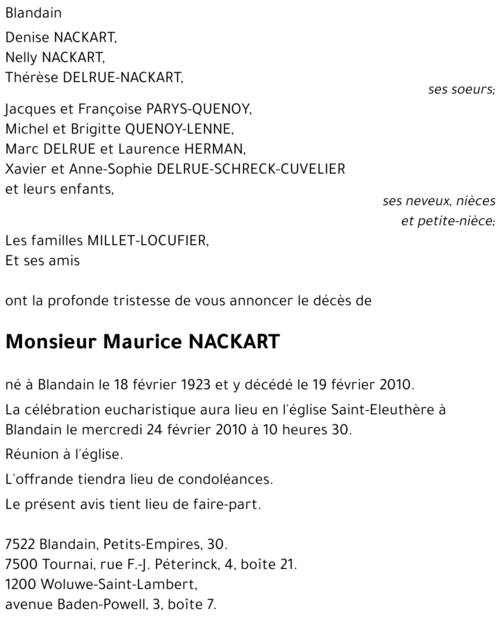 Maurice NACKART