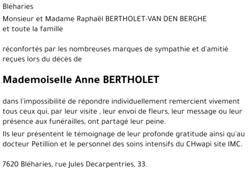 Anne BERTHOLET