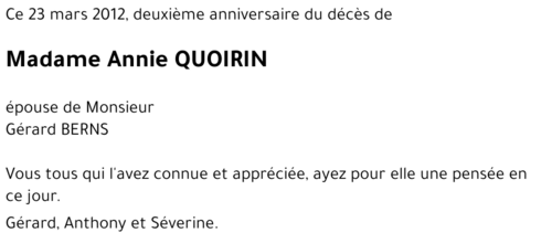 Annie QUOIRIN