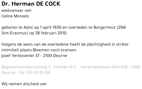 Herman De Cock