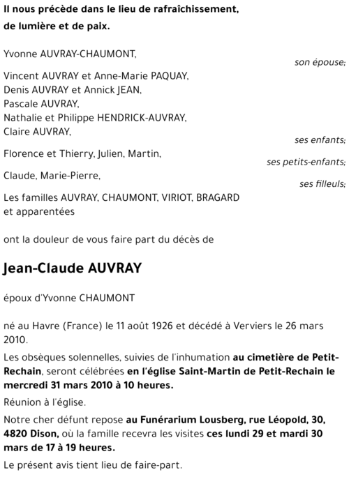 Jean-Claude AUVRAY