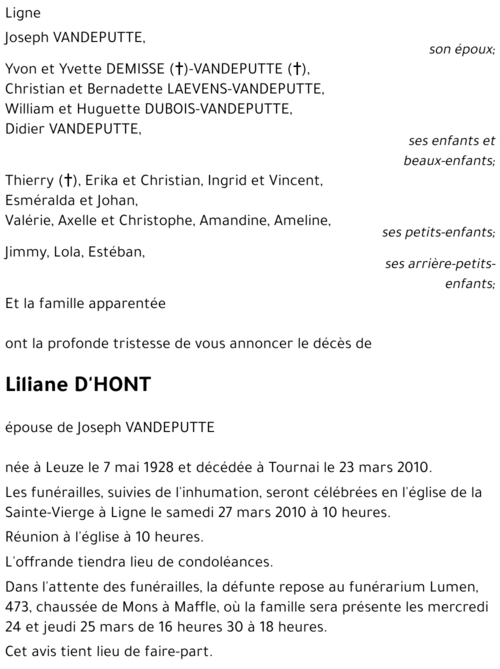 Liliane D'HONT