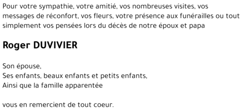 Roger DUVIVIER
