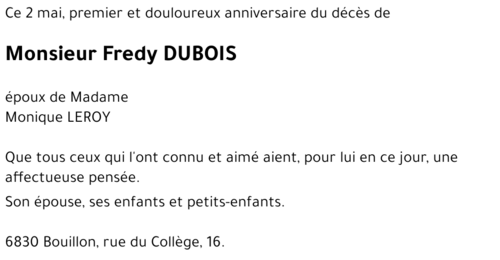 Fredy DUBOIS