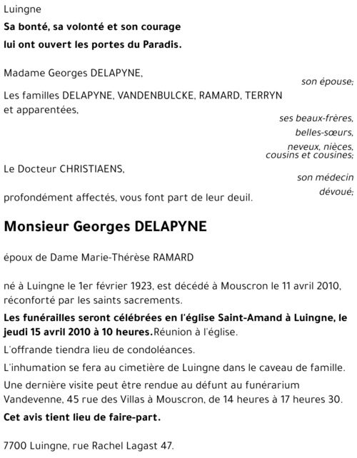 Georges DELAPYNE