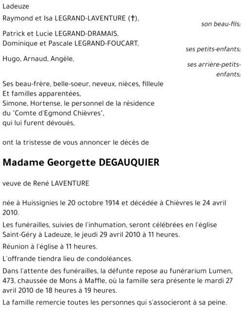 Georgette DEGAUQUIER