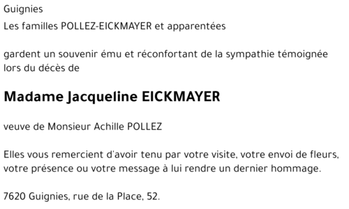 Jacqueline EICKMAYER