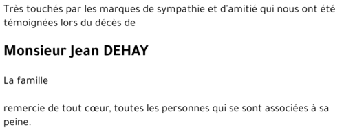 Jean DEHAY