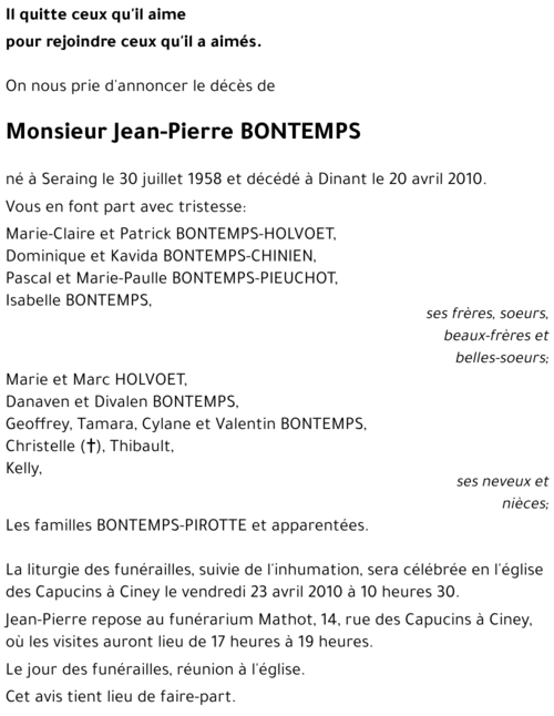 Jean-Pierre BONTEMPS