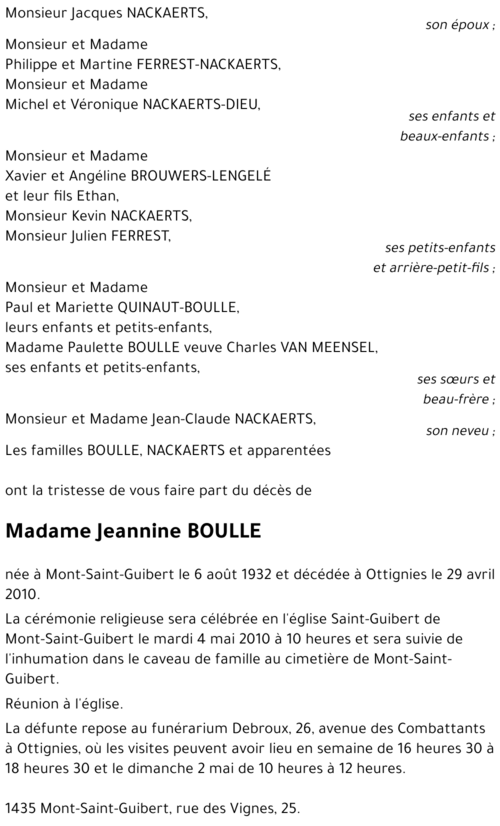 Jeannine BOULLE