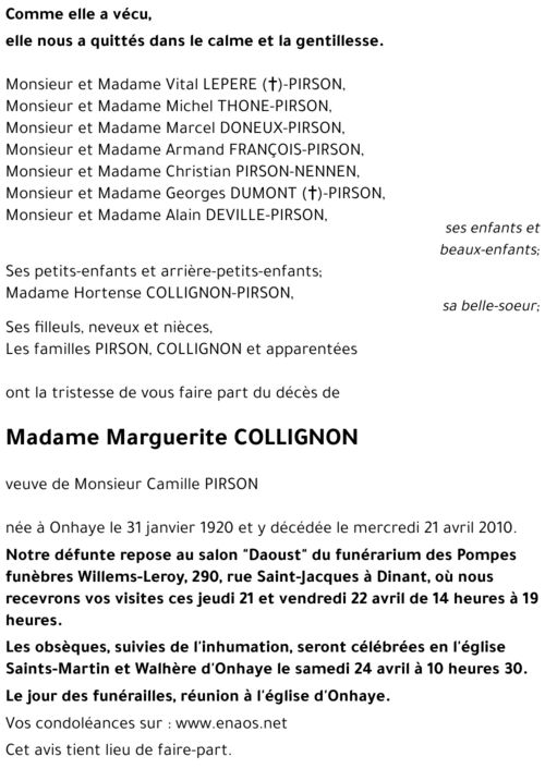 Marguerite COLLIGNON