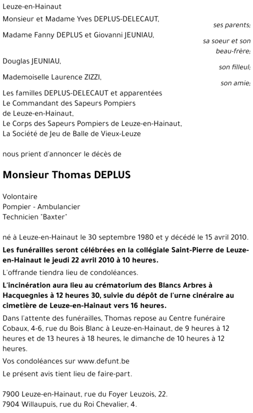 Thomas Deplus