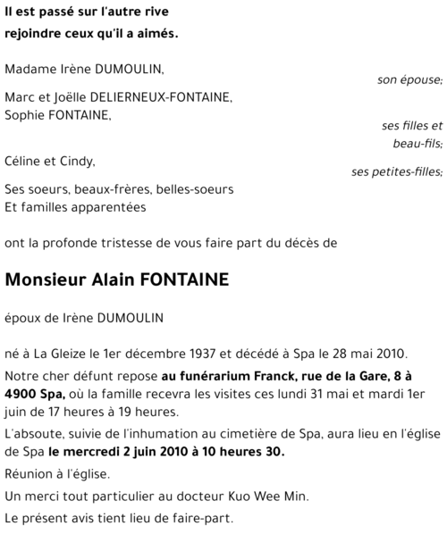 Alain FONTAINE