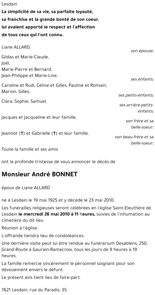 André BONNET