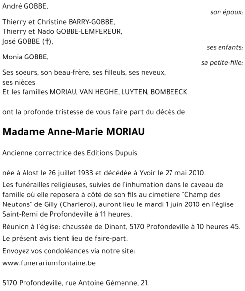 Anne-Marie MORIAU