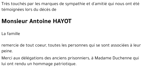 Antoine HAYOT