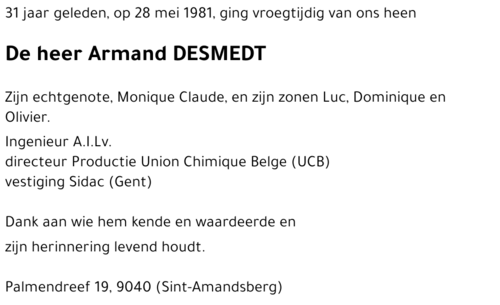 Armand DESMEDT