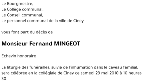 Fernand MINGEOT
