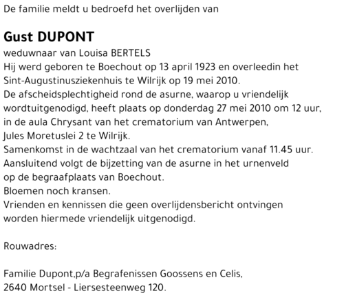Gust Dupont