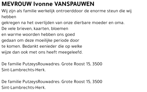 Ivonne VANSPAUWEN