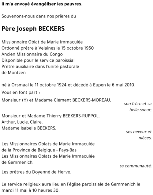 Joseph BECKERS