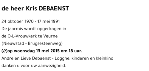 Kris DEBAENST