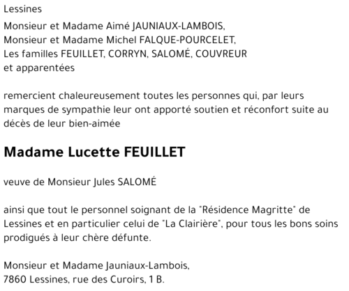 Lucette FEUILLET