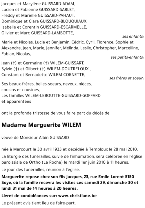 Marguerite WILEM