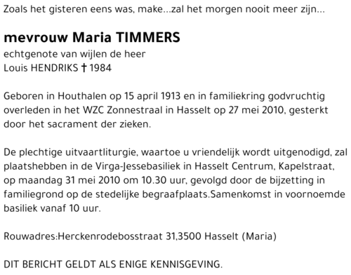 Maria Timmers