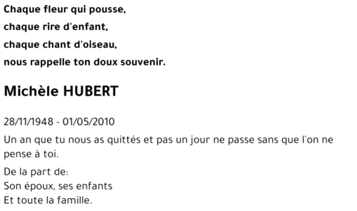 Michèle HUBERT