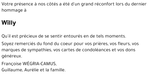 Willy WÉGRIA