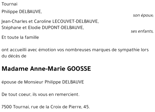 Anne-Marie GOOSSE