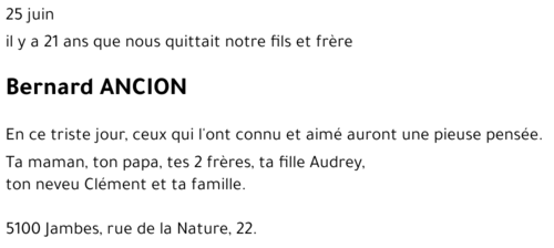 Bernard ANCION