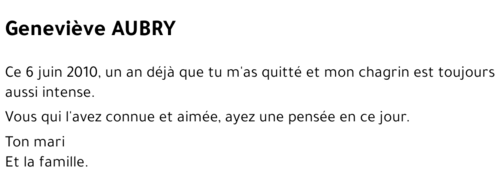 Geneviève AUBRY
