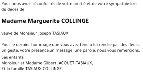 Marguerite COLLINGE