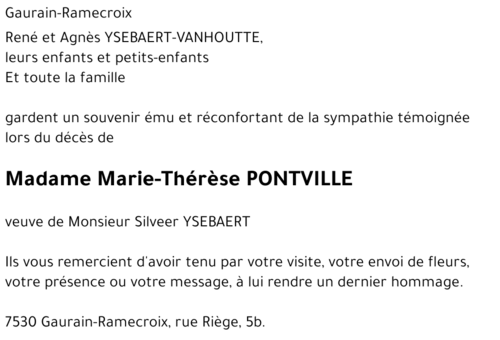 Marie-Thérèse PONTVILLE