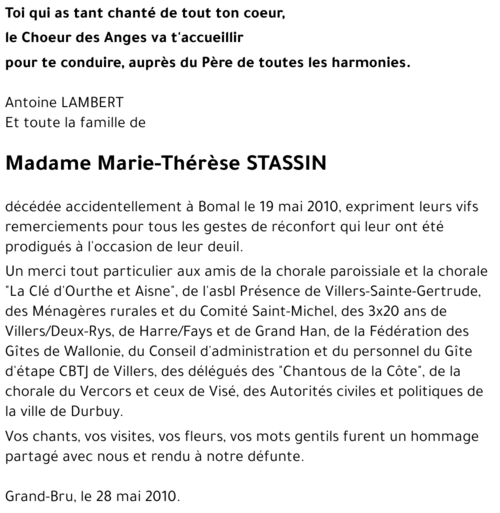 Marie-Thérèse STASSIN