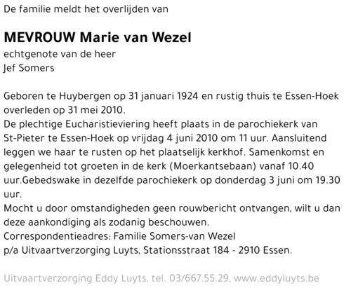 Marie van Wezel