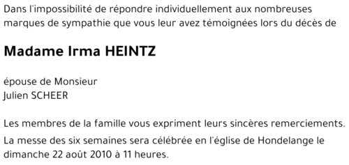 Irma HEINTZ