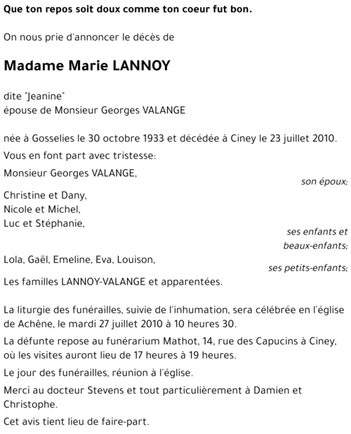 Marie LANNOY